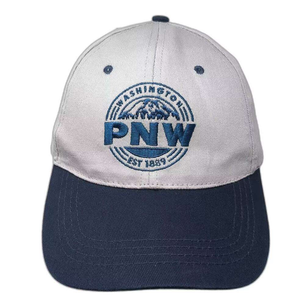 Seattle Shirt Company PNW Washington Mountain Gray Blue Baseball Cap Hat OS